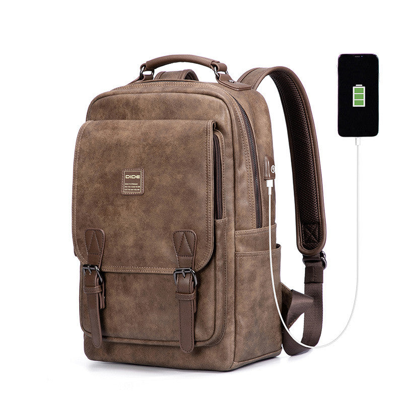 Trendy Cool Leather Backpack